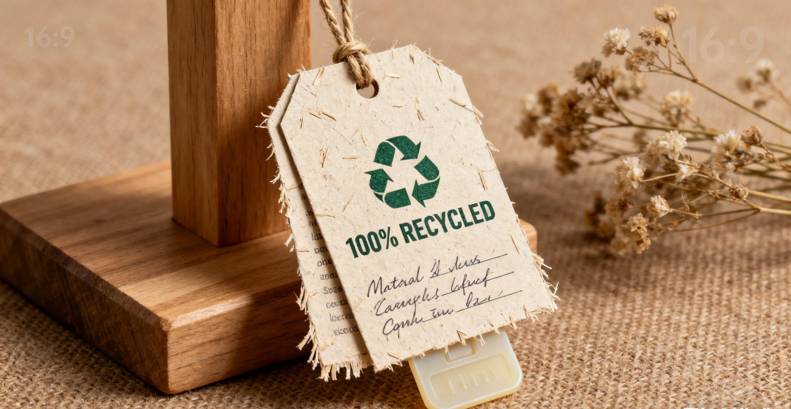 Eco-friendly clothing tags made with recycled paper